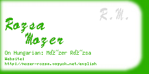 rozsa mozer business card